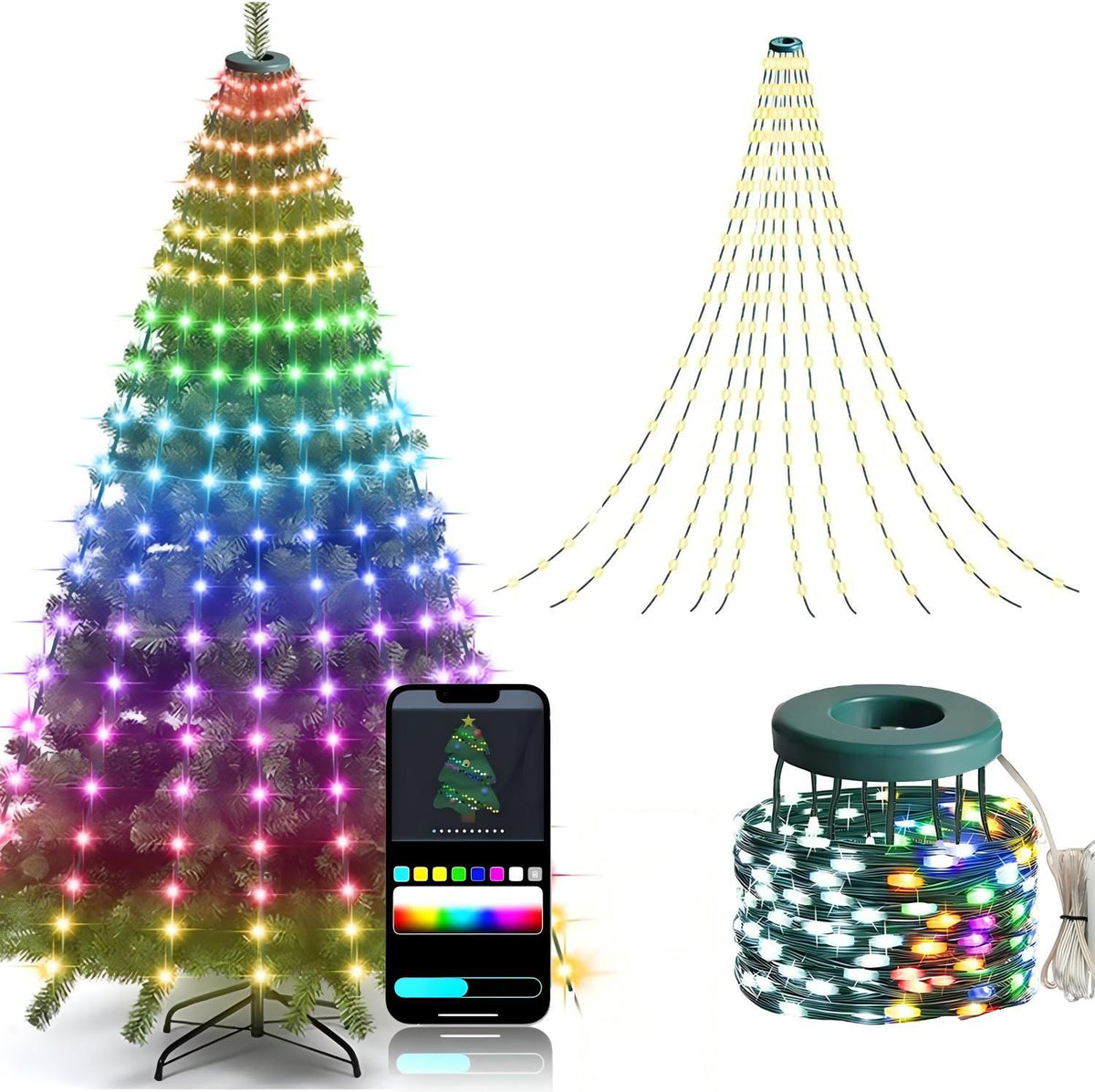 Smart LED Christmas String Lights - App & Remote Controlled Colour Changing Fairy Lights