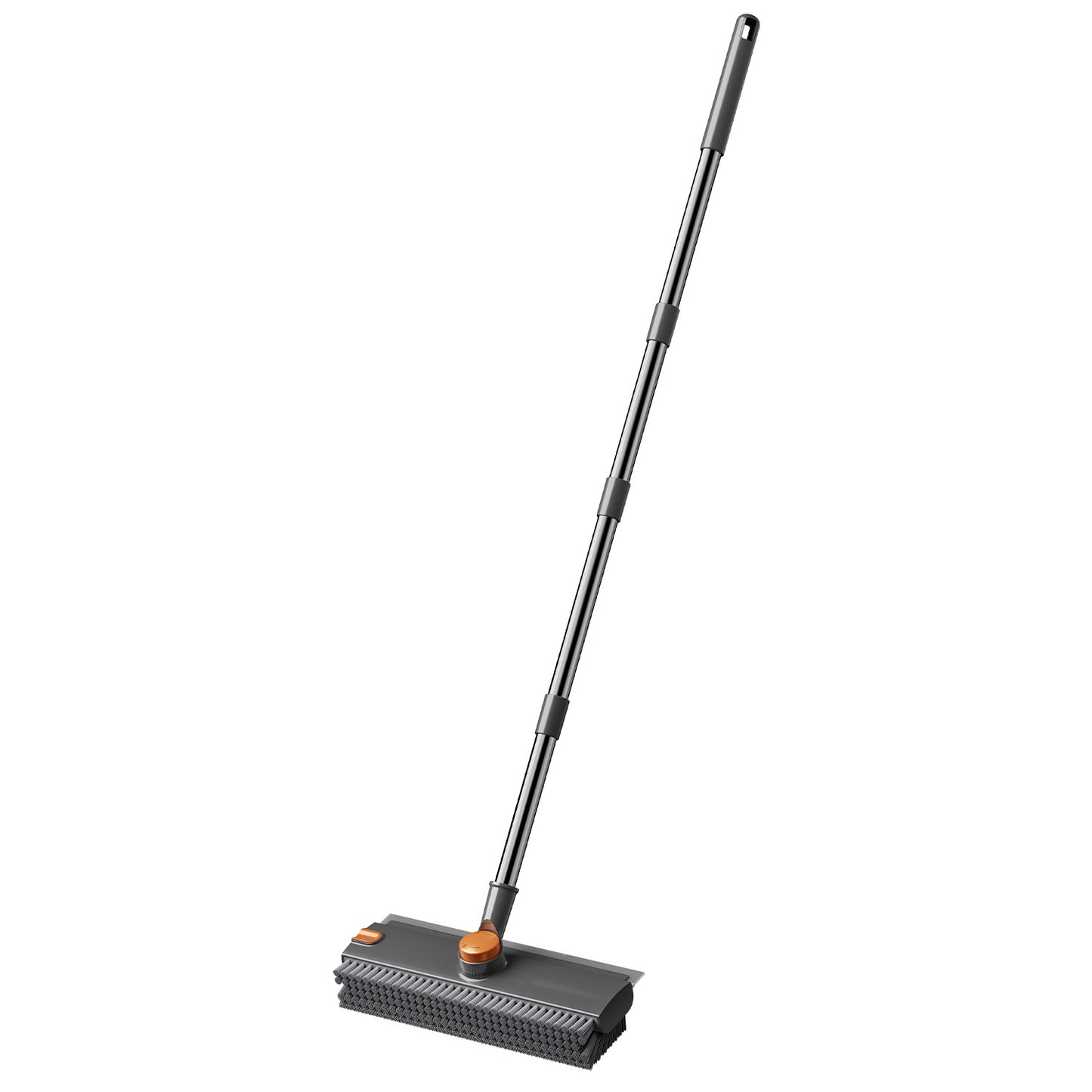 Heavy Duty Floor Scrub Brush–Bathroom Crevice Cleaning Brush With Built-In Scraper