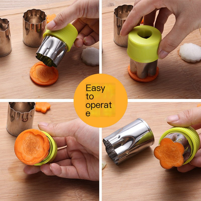 Stainless Steel Cookie & Vegetable Cutter Set–Embossing Fruit & Pastry Moulds, Creative Kitchen Tool (Flower & Cartoon Shapes)