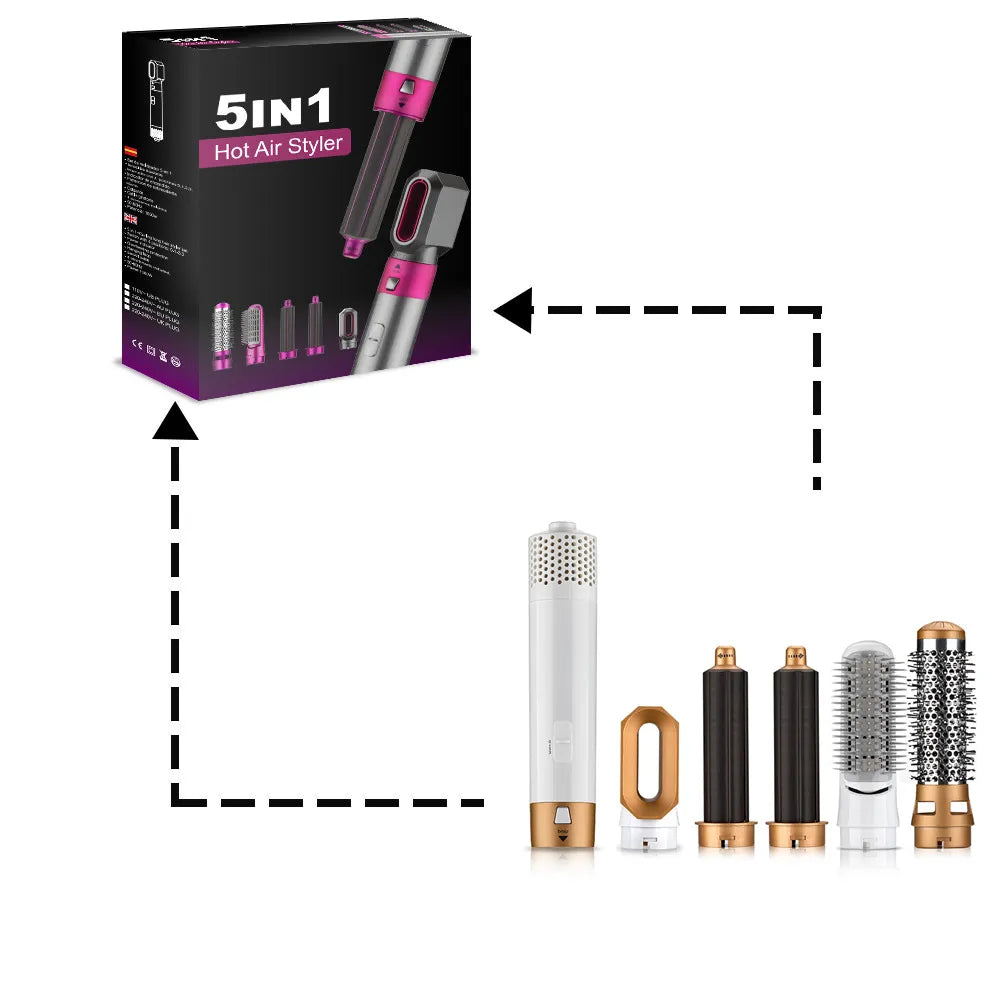 Multifunctional Hot Air Curling Iron–Constant Temperature Hair Styling Tool for Men & Women