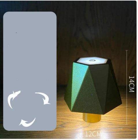 Rechargeable Touch Table Lamp-Wireless USB LED Bedside Light-Dimmable Atmosphere Lamp for Bedroom & Home