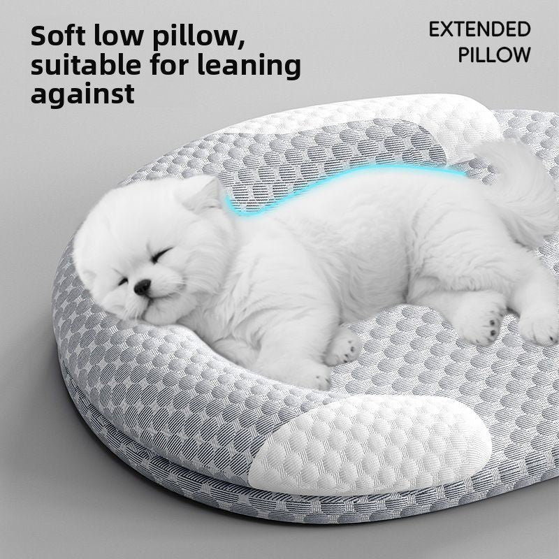 Cooling Pet Bed With Removable Ice Mat–Breathable Summer Bed For Dogs & Cats