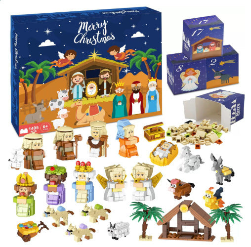 DIY Christmas Advent Calendar Building Blocks - 24-Day Countdown Toy Set for Kids