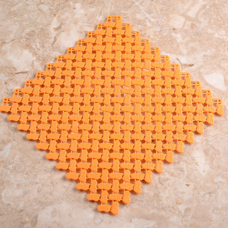 Connectable Non-Slip Bath Mat Tiles-Interlocking Bathroom Floor Mat-Waterproof Anti-Slip Shower Mat