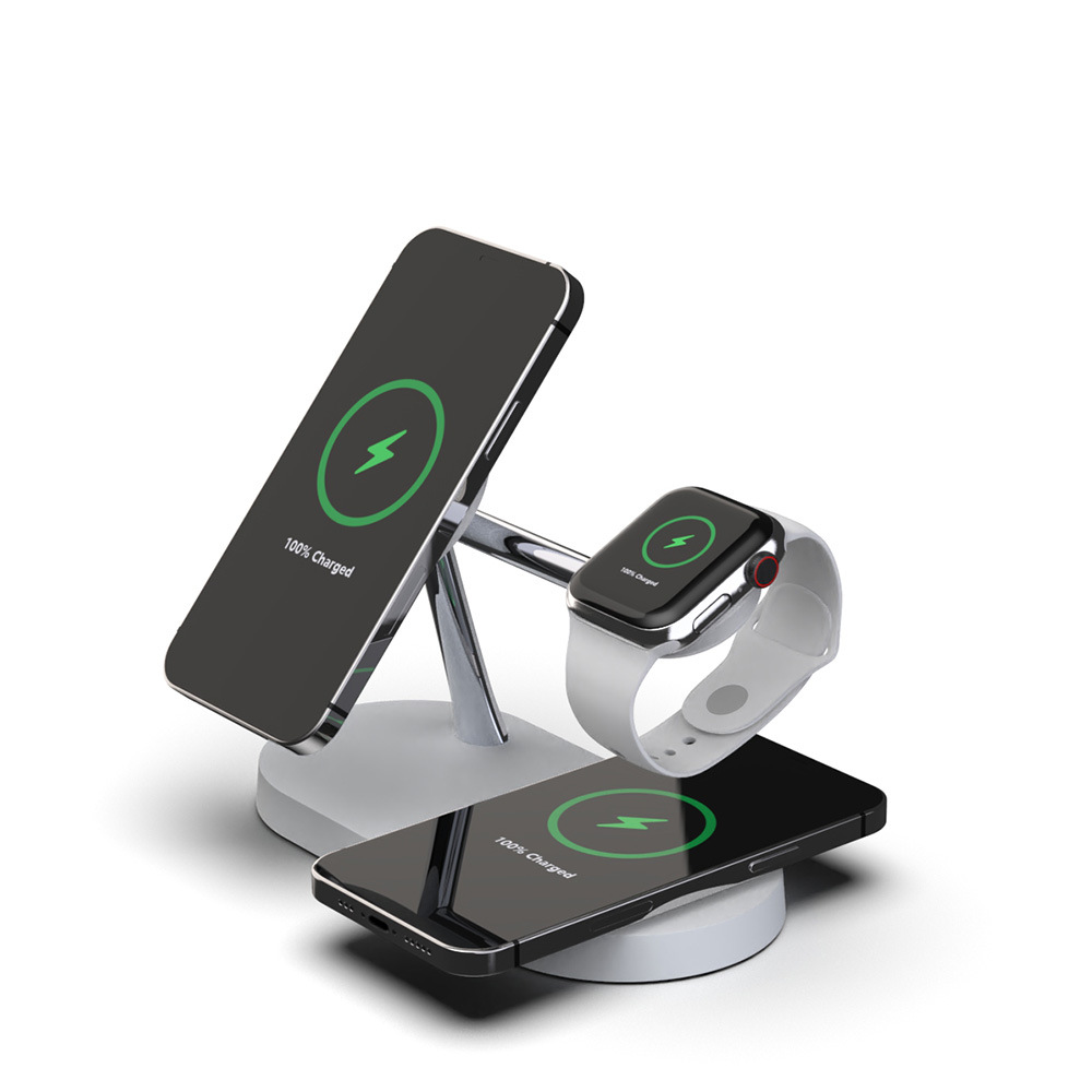 5-in-1 Wireless Charging Station–15W Fast Charging Dock for Phone, Watch & Earbuds