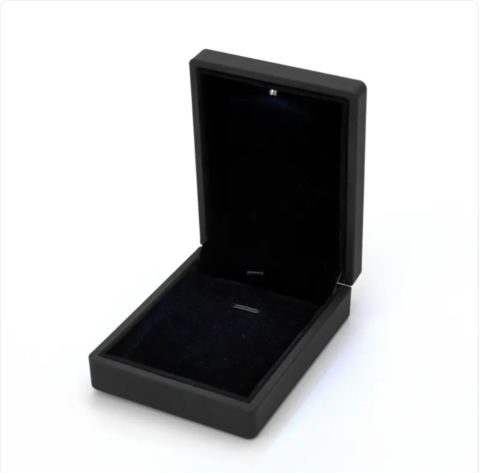Black Jewelry Storage Box–Compact Jewellery Organiser Case for Rings, Bracelets & Accessories (Modern Display Box)