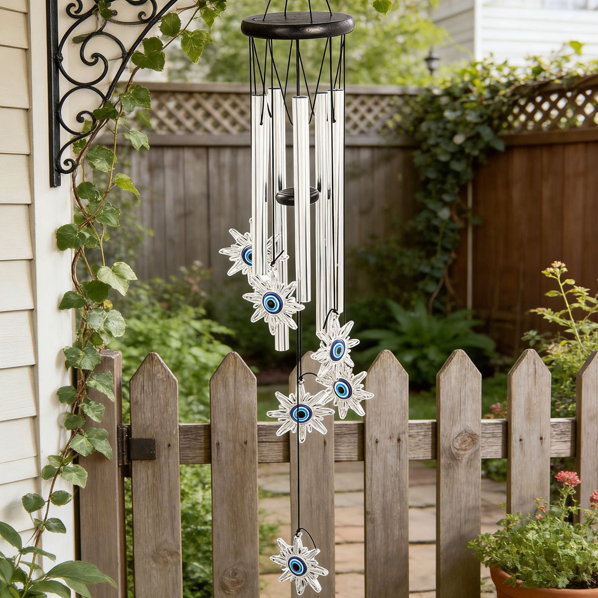 Retro Metal Wind Chimes - 68cm Decorative 6-Tube Hanging Wind Chime for Garden, Patio & Balcony