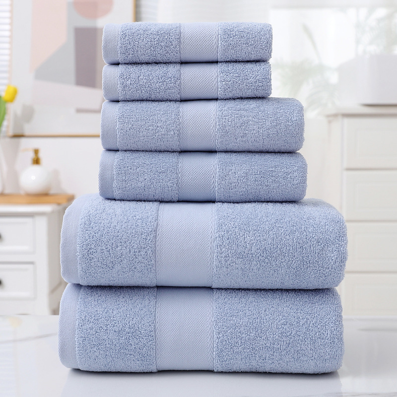 6 Piece Cotton Towel Set-Soft Absorbent Bath Towels Set-Luxury Bathroom Towels Quick Dry