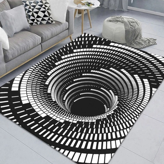 Creative Illusion Rug–Non-Slip Washable Area Carpet for Bedroom, Living Room & Entryway