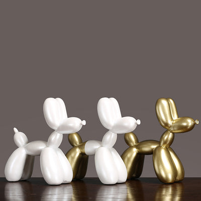 Nordic Balloon Dog Ornament–Modern Luxury Resin Home Décor Sculpture