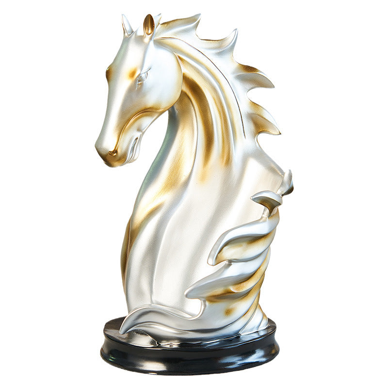 Luxury European Style Horse Head Wine Rack–Modern Resin Wine Bottle Holder & Home Décor Sculpture