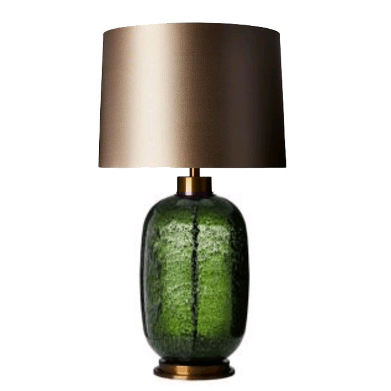 Modern Glass Table Lamp - Large Colourful Vase Bedside & Living Room Lamp