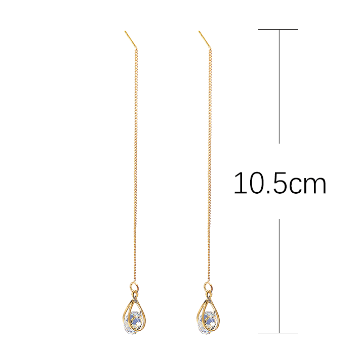 Water Drop Tassel Earrings–Asymmetrical Gold & Silver Drop Earrings, Elegant Alloy Statement Jewellery