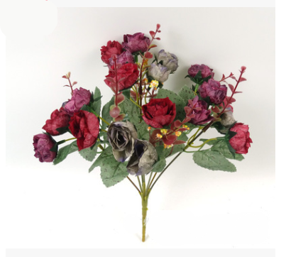 21 Head Diamond Rose Bouquet–Luxury Artificial Silk Roses for Home & Wedding Décor