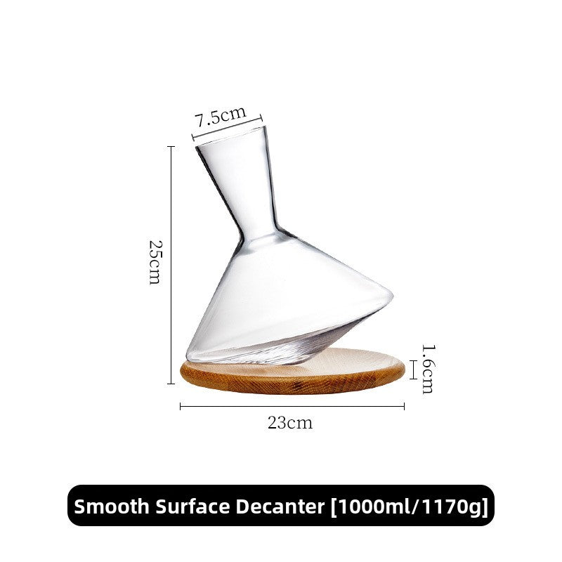 Crystal Glass Wine Decanter - 1000ml+ Luxury Balanced Red Wine Carafe