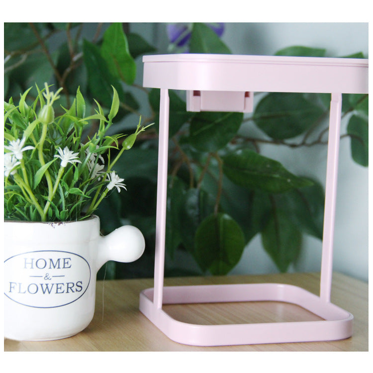 Mini Desktop Trash Can–Flip Lid Tabletop Bin, Small Waste Bin for Office, Kitchen & Bedroom