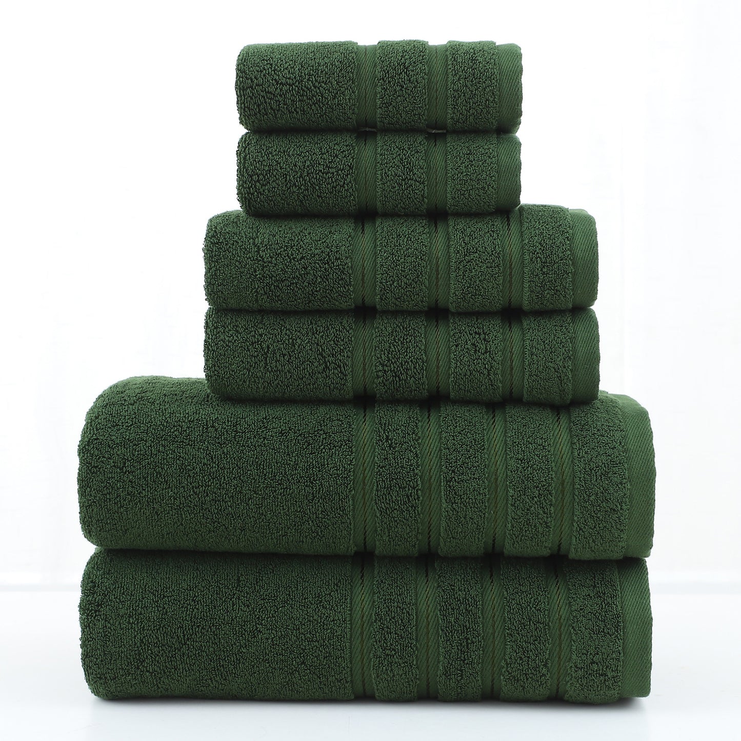 Luxury Combed Cotton Towel Set–Ultra Soft 6 Piece Bathroom Towel Collection