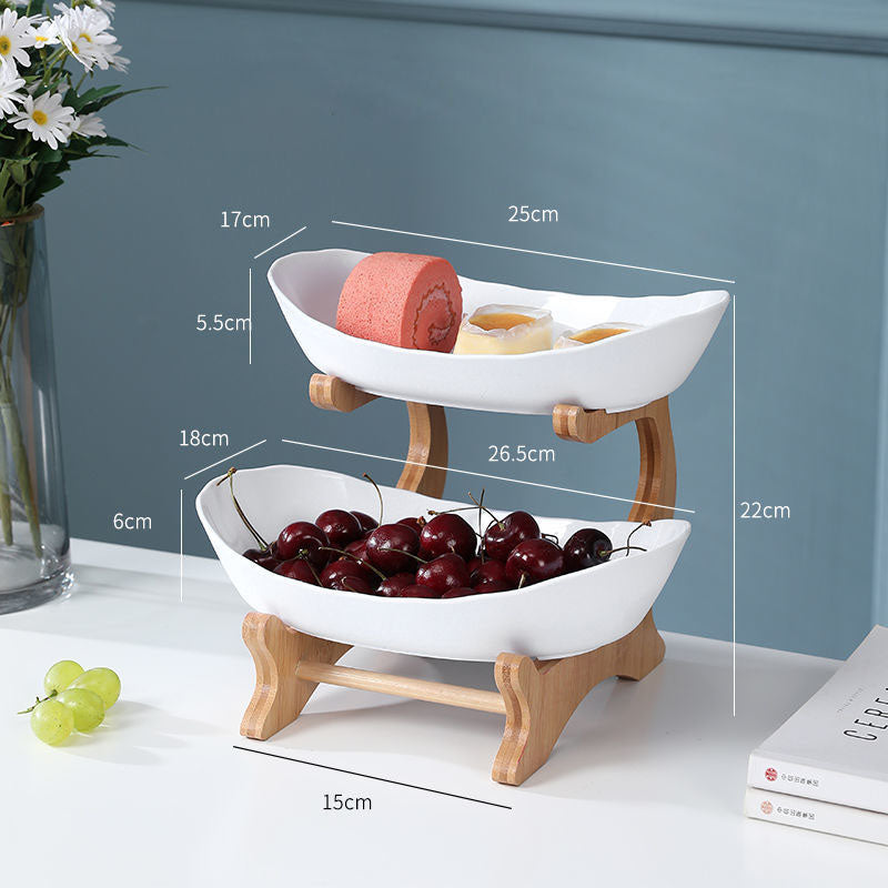 Multi-Layer Fruit Rack & Coffee Table Organiser–Modern Snack, Cosmetic & Storage Tray