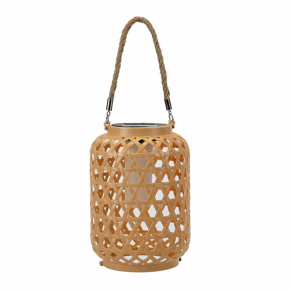 Solar Rattan Lantern Light–Waterproof Outdoor Solar Garden Hanging Lantern