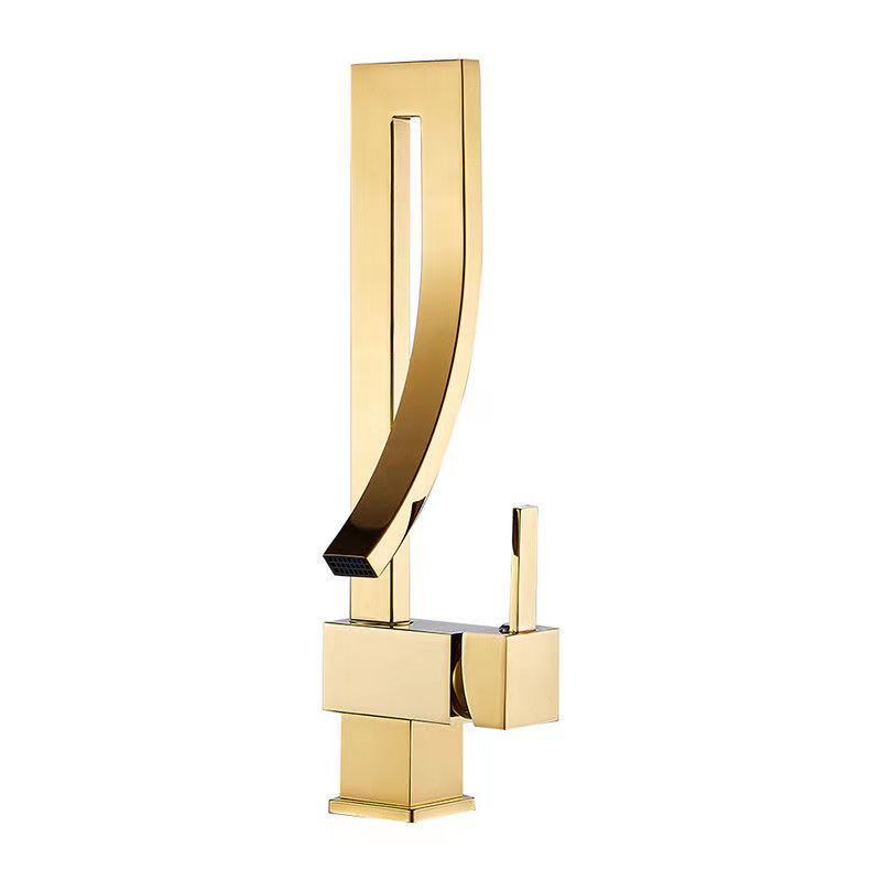 360° Rotating Waterfall Basin Mixer Tap–Luxury Copper Bathroom Vanity Faucet