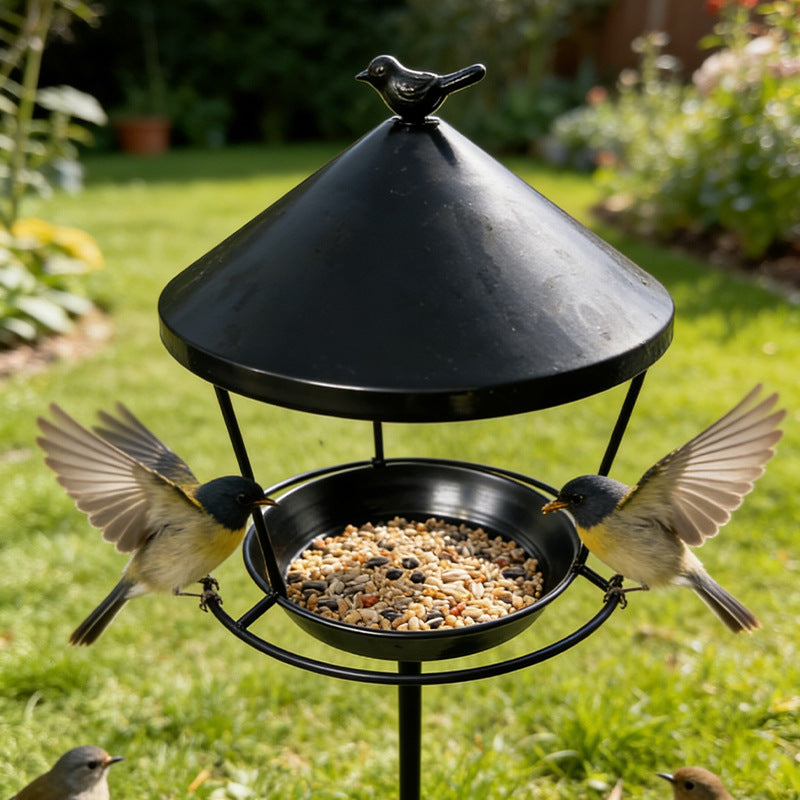 Decorative Iron Ring Bird Feeder–Garden Bird Feeding Station & Outdoor Garden Ornament