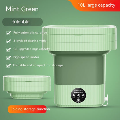 Portable Folding Washing Machine–Compact Mini Washer for Baby Clothes, Underwear & Travel