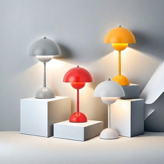 Rechargeable Flower LED Table Lamp - Touch Dimmable Nordic Bedside Lamp