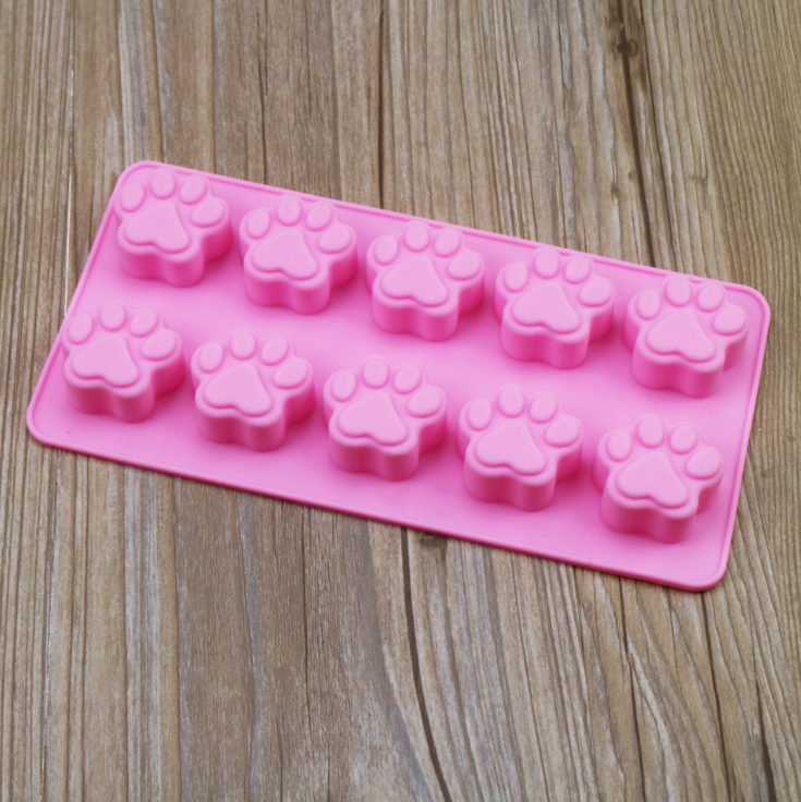 Silicone Dog Treat Molds–Paw & Bone Shape Baking Moulds, Non-Stick Pet Treat & Chocolate Molds