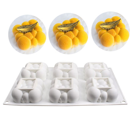 Cloud Silicone Cake Mold–6-Cavity Mousse, Jelly & Chocolate Baking Mold, Non-Stick Dessert Tray