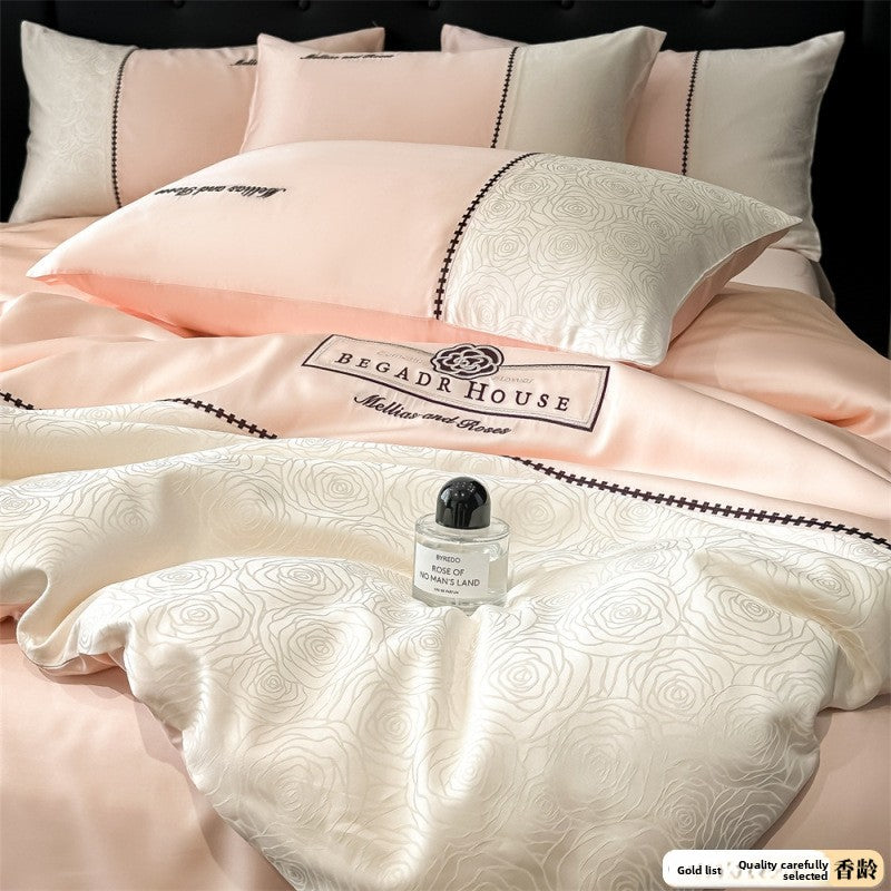 Luxury Lyocell Bedding Set–Ultra Soft Cooling 4-Piece Quilt Cover Set
