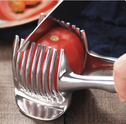 Lemon Slicer Cutter–Stainless Steel Fruit Slicer for Lemon, Lime & Tomato, Kitchen Prep Tool
