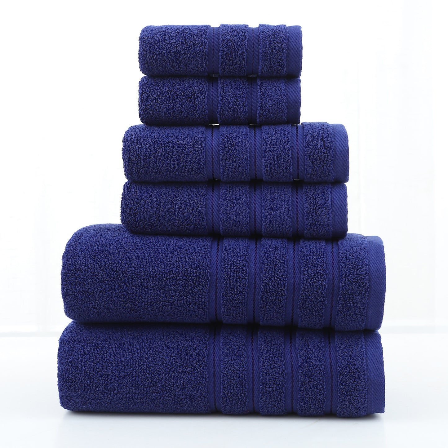 Luxury Combed Cotton Towel Set–Ultra Soft 6 Piece Bathroom Towel Collection