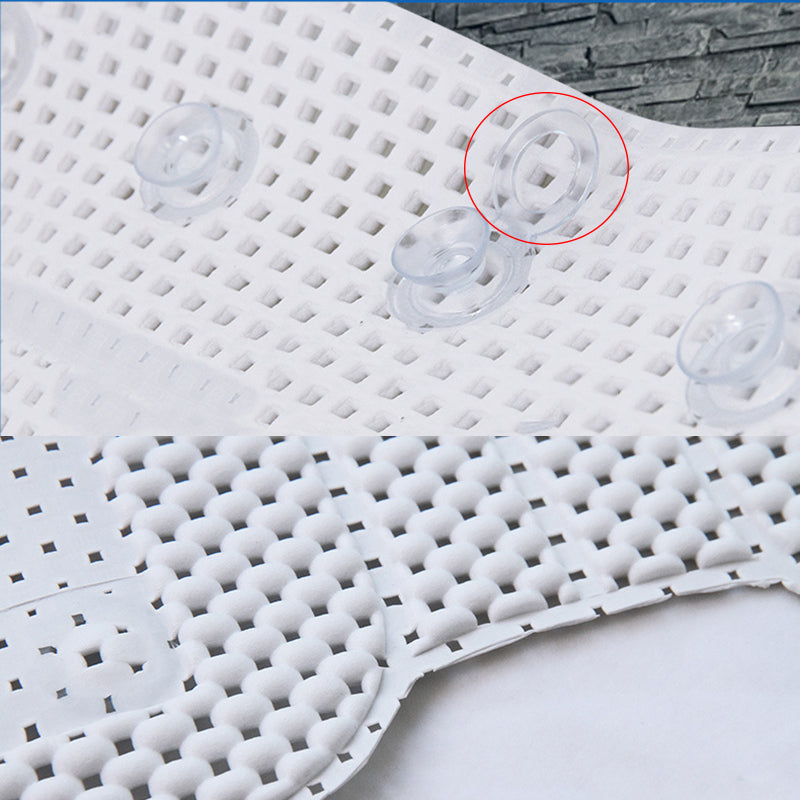 Non-Slip Bathtub Mat with Pillow-Waterproof PVC Bath Mat 35x125cm-Suction Cup Spa Bath Cushion for Tub Safety & Comfort