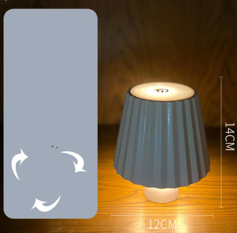 Rechargeable Touch Table Lamp-Wireless USB LED Bedside Light-Dimmable Atmosphere Lamp for Bedroom & Home