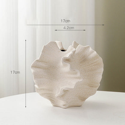 Matte Ceramic Flower Vase–European Style Decorative Vase for Fresh & Dried Flowers, Modern Home Décor