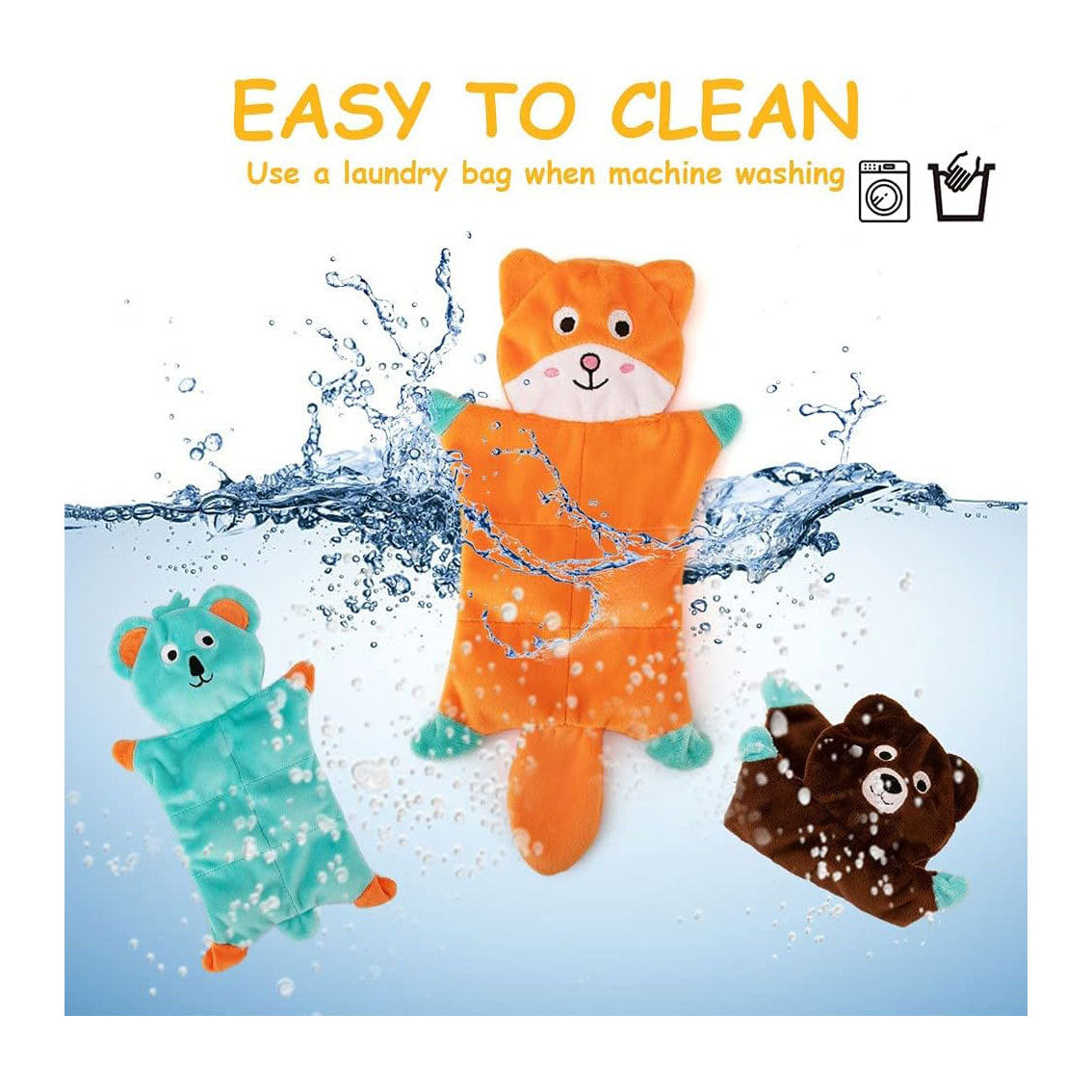 Stuffing-Free Plush Dog Toy–Squeaky Bite-Resistant Animal Chew Toy
