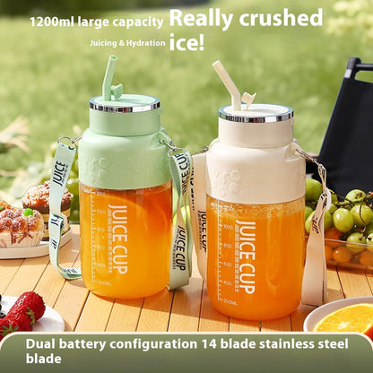 1200ml Portable Juicer Bottle–Rechargeable Personal Blender for Smoothies & Fresh Juice