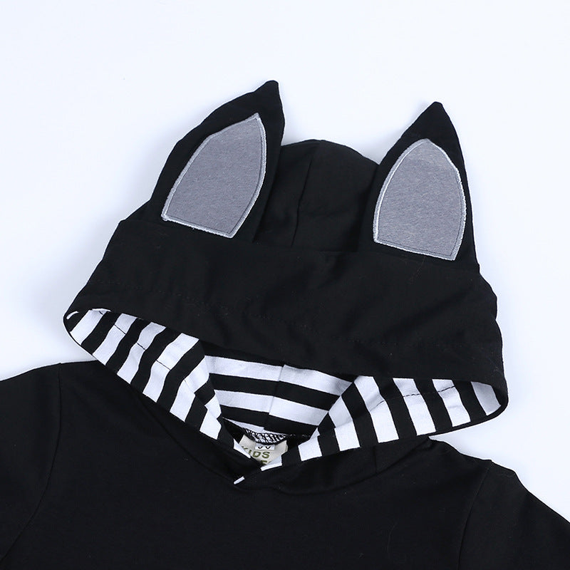 Baby Bat Halloween Romper – Hooded Cotton Costume Jumpsuit