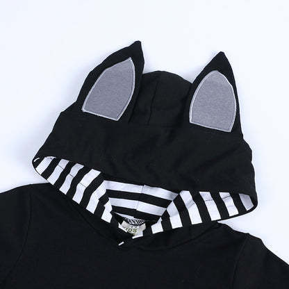 Baby Bat Halloween Romper – Hooded Cotton Costume Jumpsuit