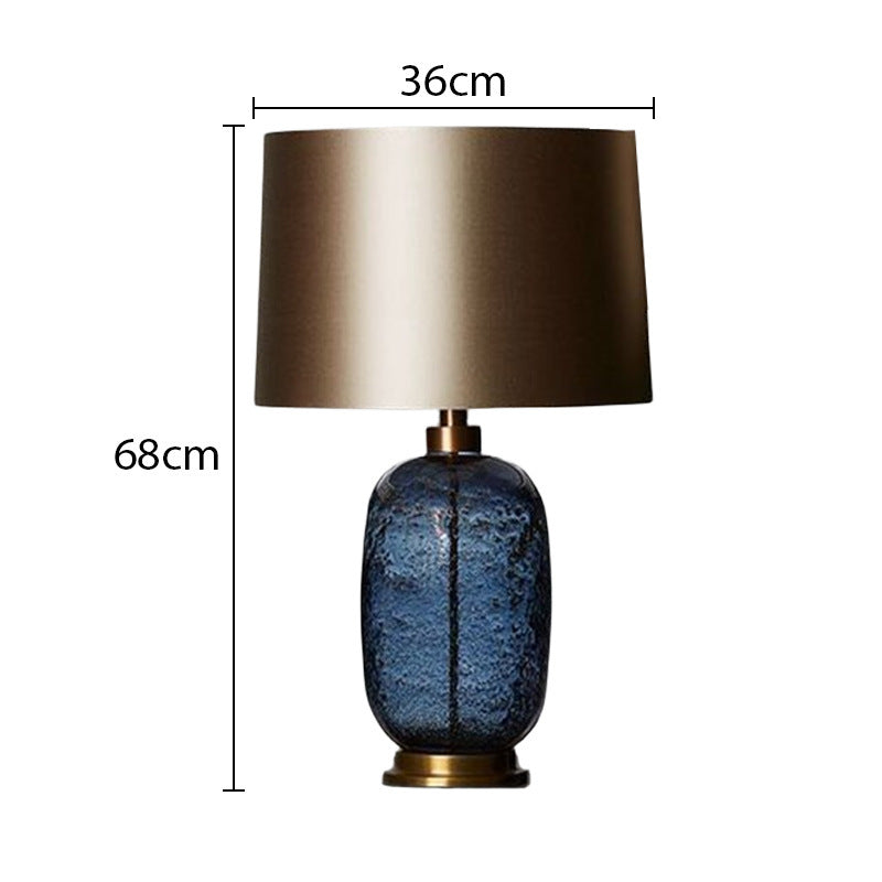 Modern Glass Table Lamp - Large Colourful Vase Bedside & Living Room Lamp