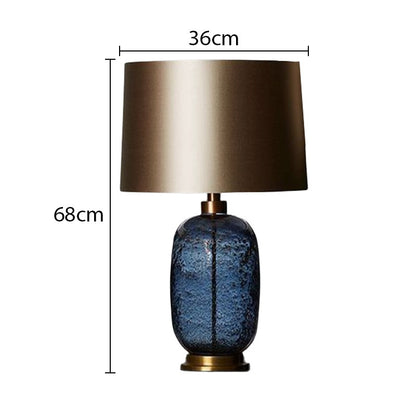 Modern Glass Table Lamp - Large Colourful Vase Bedside & Living Room Lamp