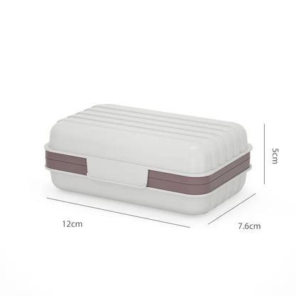 Portable Soap Box with Lid-Waterproof Travel Soap Holder Case-Drainage Soap Container for Bathroom, Gym & Travel