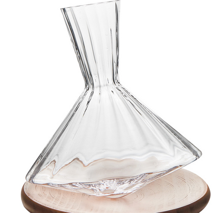 Crystal Glass Wine Decanter - 1000ml+ Luxury Balanced Red Wine Carafe