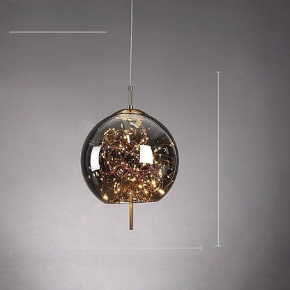 Nordic Glass Pendant Light–Modern Starry Sky LED Hanging Ceiling Light