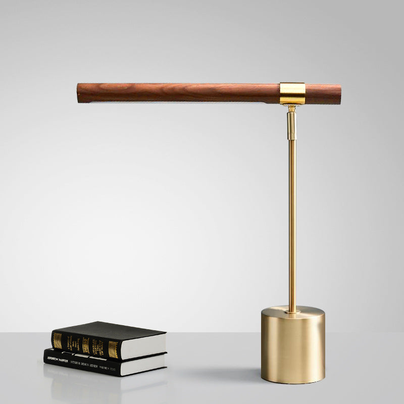 Nordic Wood Grain Table Lamp - Modern LED Bedside Lamp for Bedroom & Office