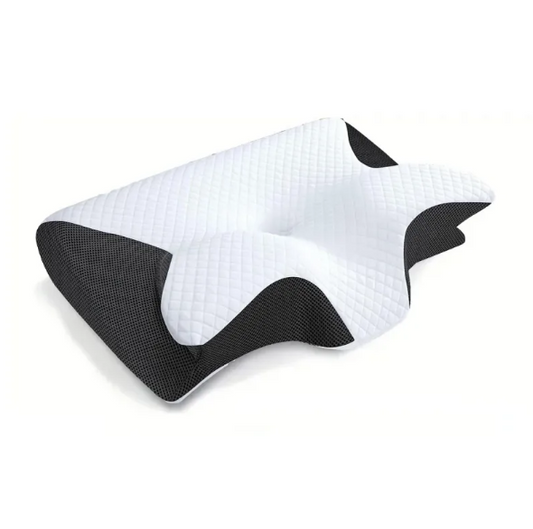 2-in-1 Ergonomic Contour Pillow–Orthopedic Neck Support Memory Cotton Pillow for Side & Back Sleepers