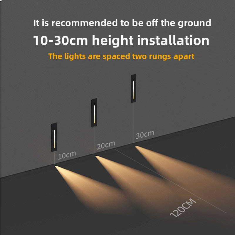 Smart LED Motion Sensor Stair Light–Modern Recessed Wall Light For Hallways & Staircases
