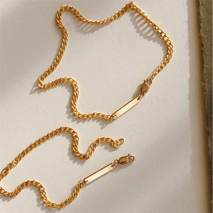 Gold Plated Stainless Steel Bracelet–4MM Minimalist Chain Bracelet, Durable Women’s Jewellery (Gold, Rose Gold & Steel)