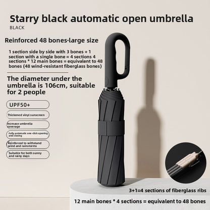 Fully Automatic Windproof Travel Umbrella–Compact UV Protection Folding Umbrella