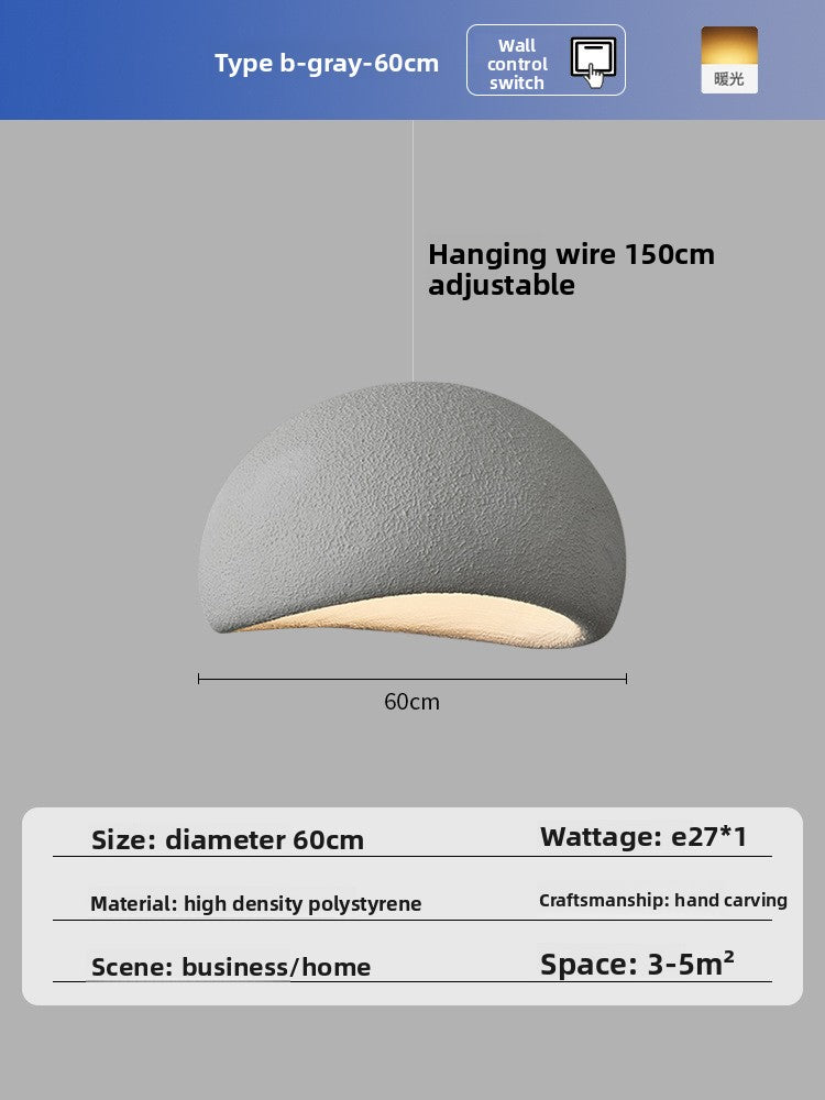 Wabi-Sabi LED Pendant Light - Modern Japanese Inspired Resin Hanging Ceiling Light